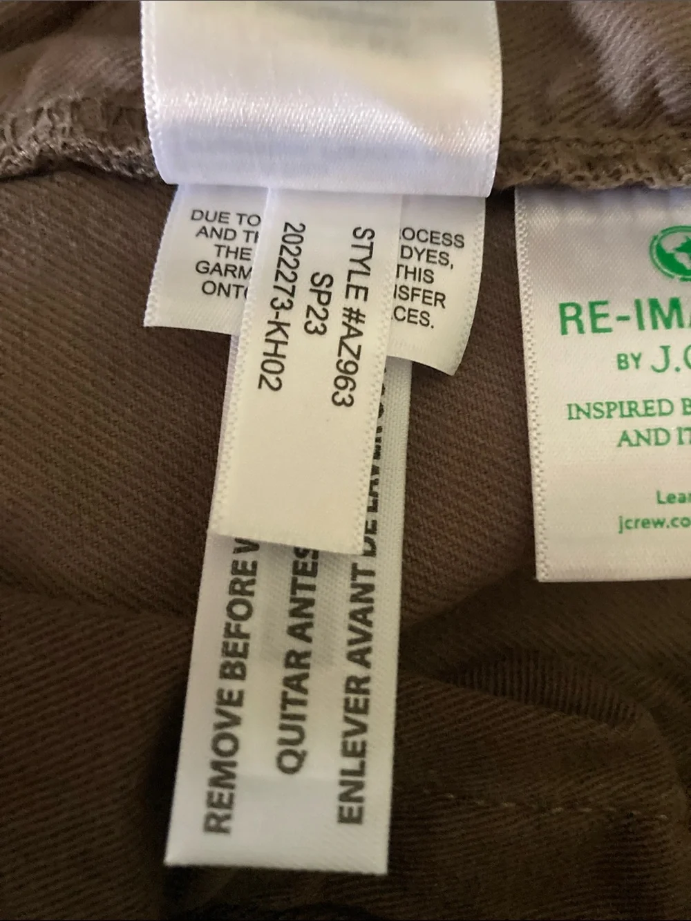 J. Crew 484 brown jeans 32/32 tapered stretch mens